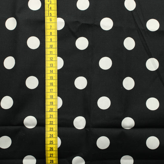 Mustavalkoinen Puuvillapopliini - Pala