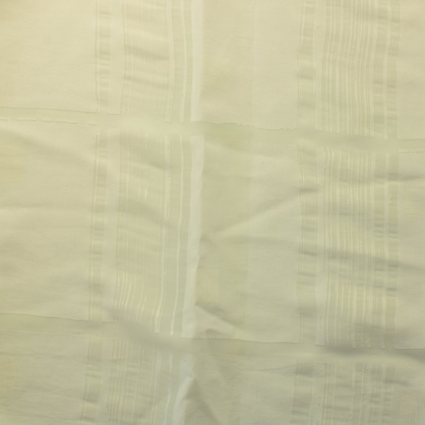 Valkoinen Ruudullinen Valoverhokangas - Pala