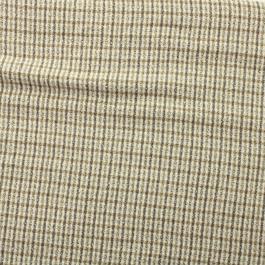 Eurokangas Beige ruudullinen Vaatetuskangas - Pala