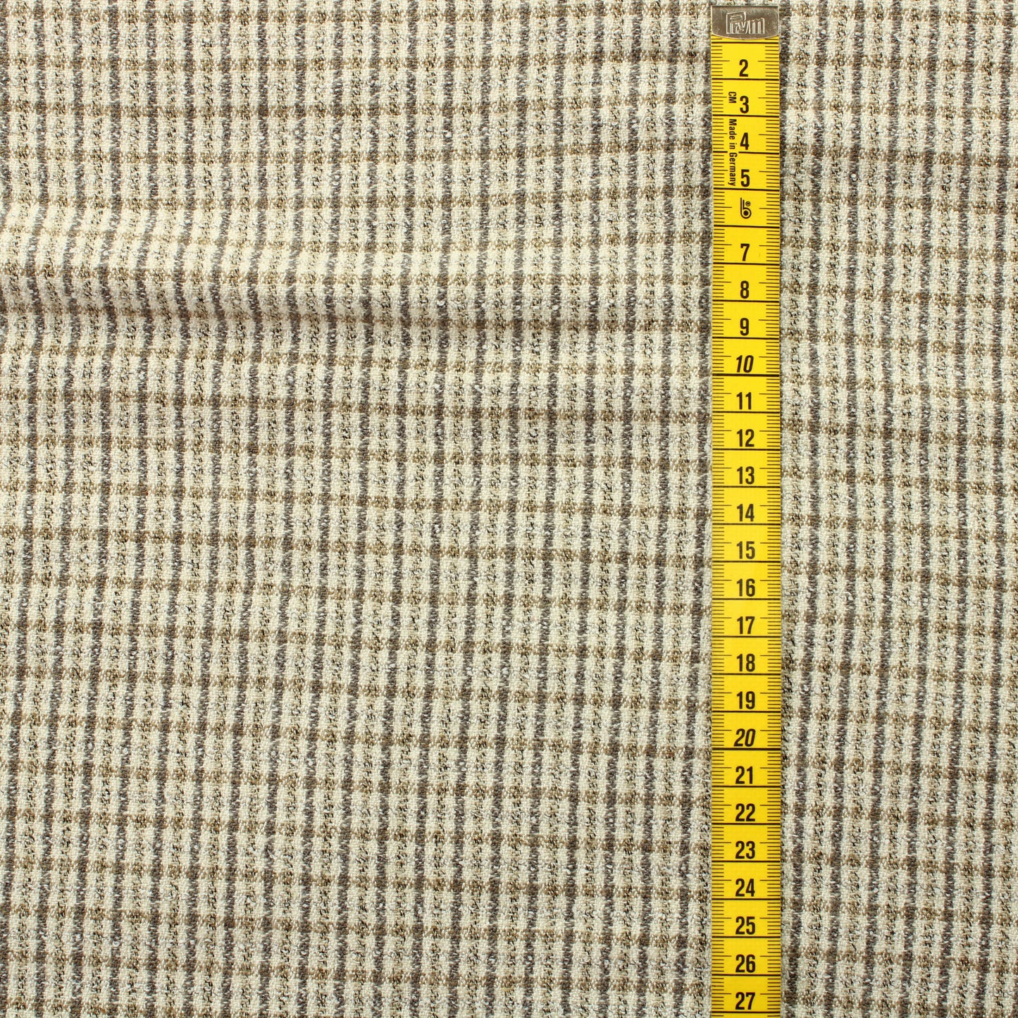 Eurokangas Beige ruudullinen Vaatetuskangas - Pala
