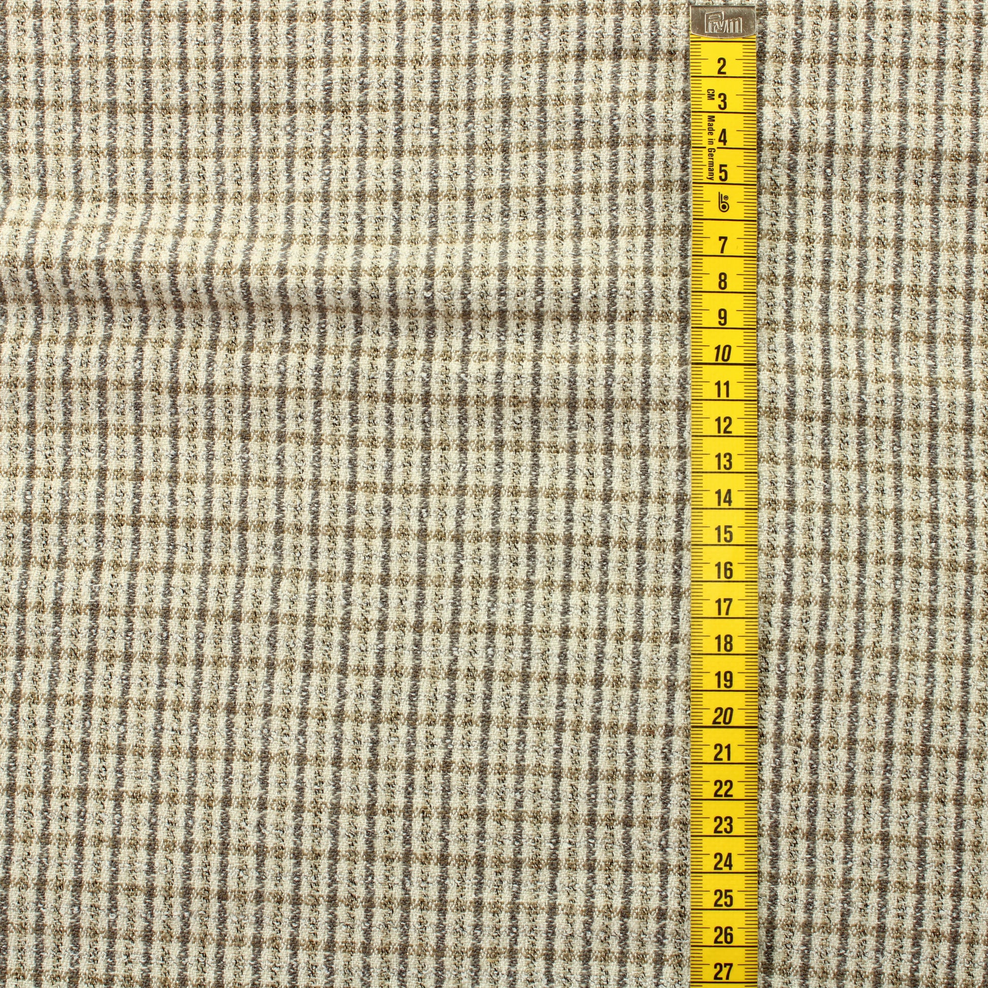 Eurokangas Beige ruudullinen Vaatetuskangas - Pala