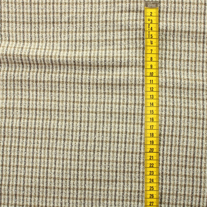 Eurokangas Beige ruudullinen Vaatetuskangas - Pala