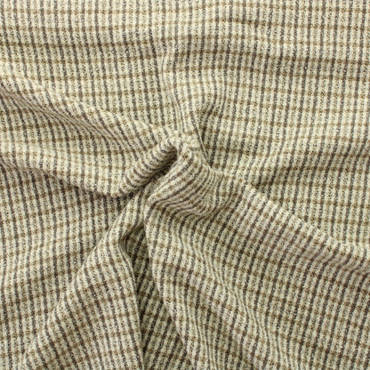 Eurokangas Beige ruudullinen Vaatetuskangas - Pala