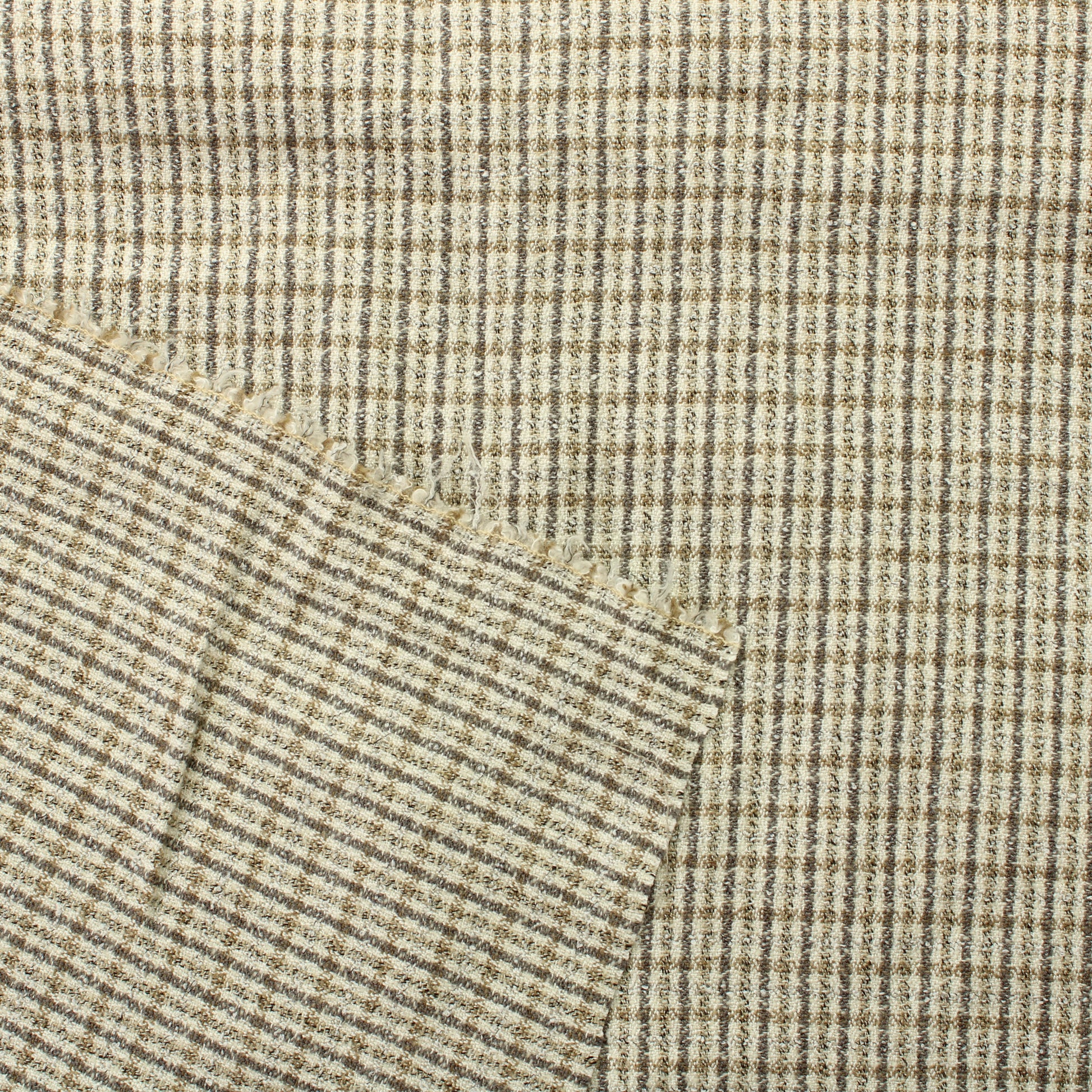 Eurokangas Beige ruudullinen Vaatetuskangas - Pala