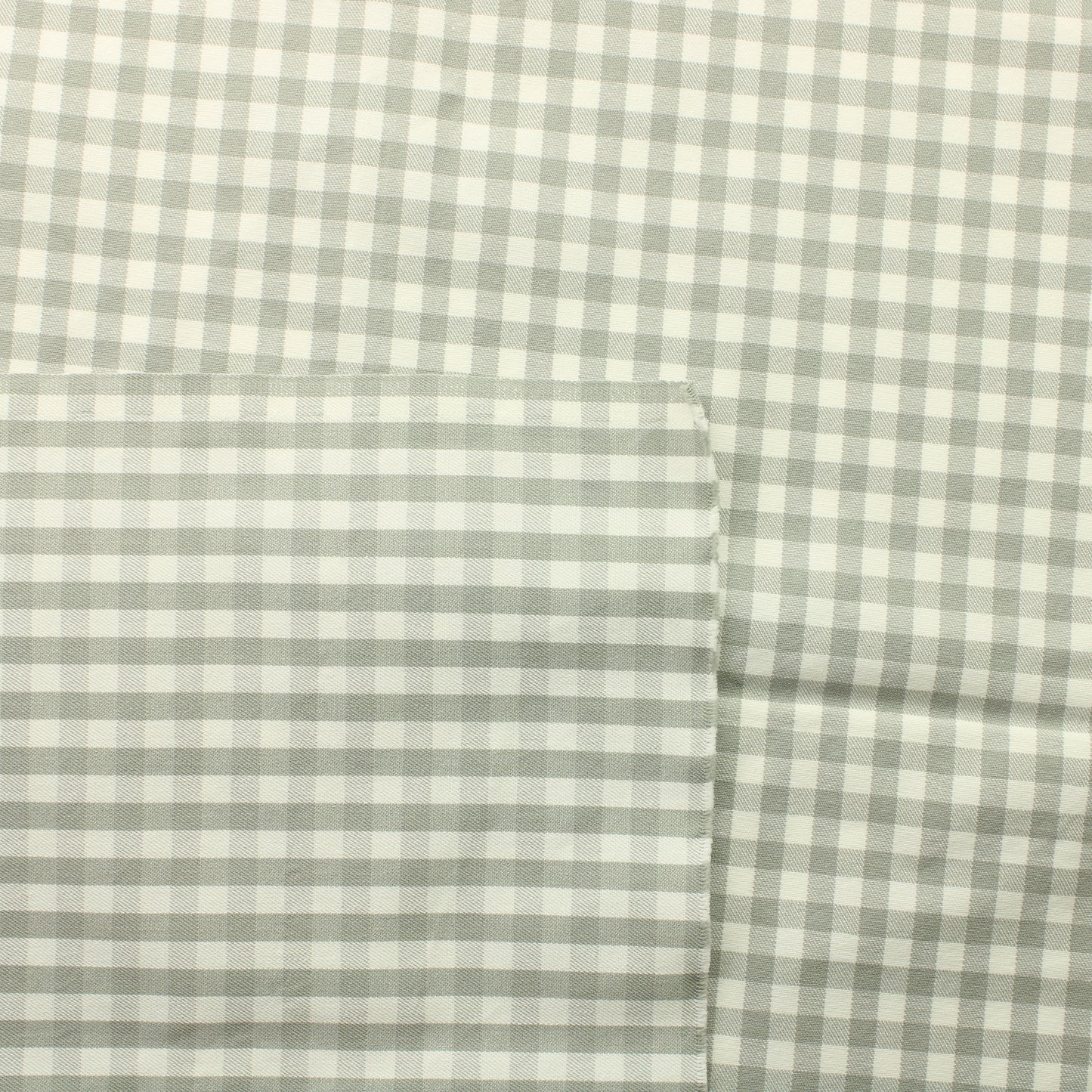 Harmaavalkoinen ruudullinen Paksu Puuvillasekoite - Pala