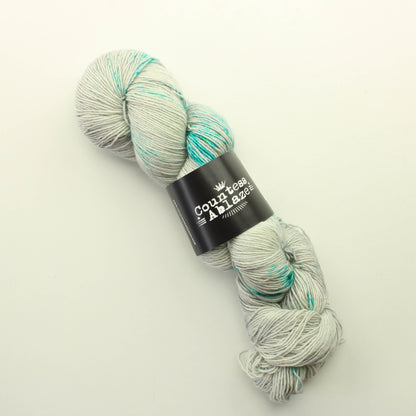 Countess Ablaze Tia Merino - The Grey Parade/Aqua OOAK