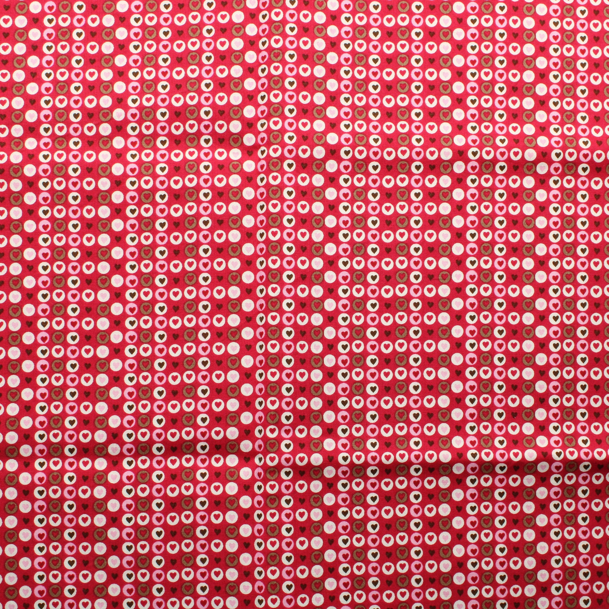 Tummanpinkki Sydänkuviollinen Puuvilla - Pala