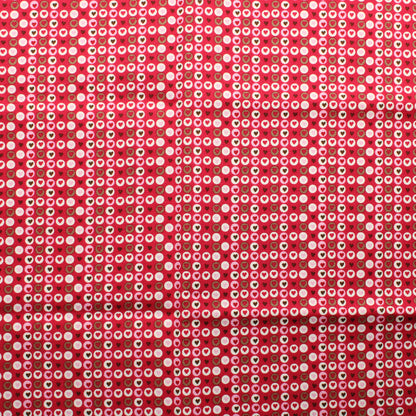 Tummanpinkki Sydänkuviollinen Puuvilla - Pala