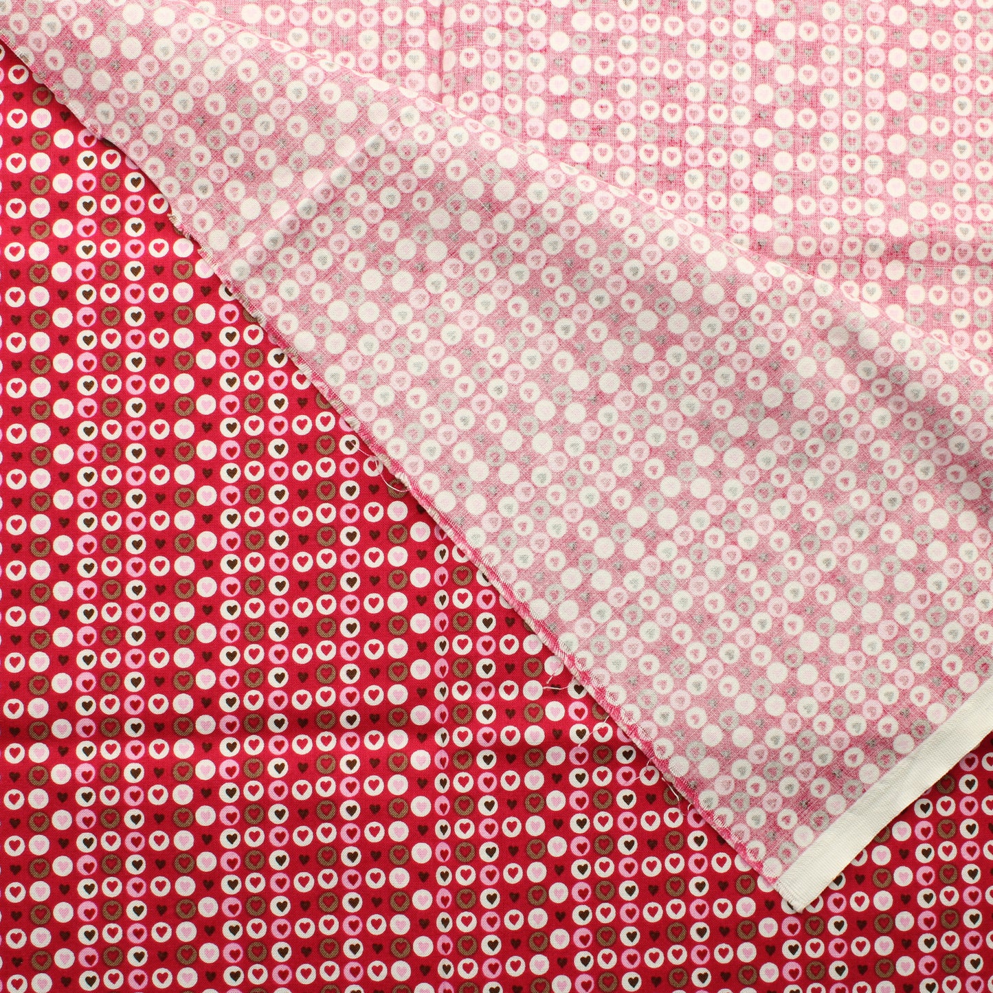 Tummanpinkki Sydänkuviollinen Puuvilla - Pala