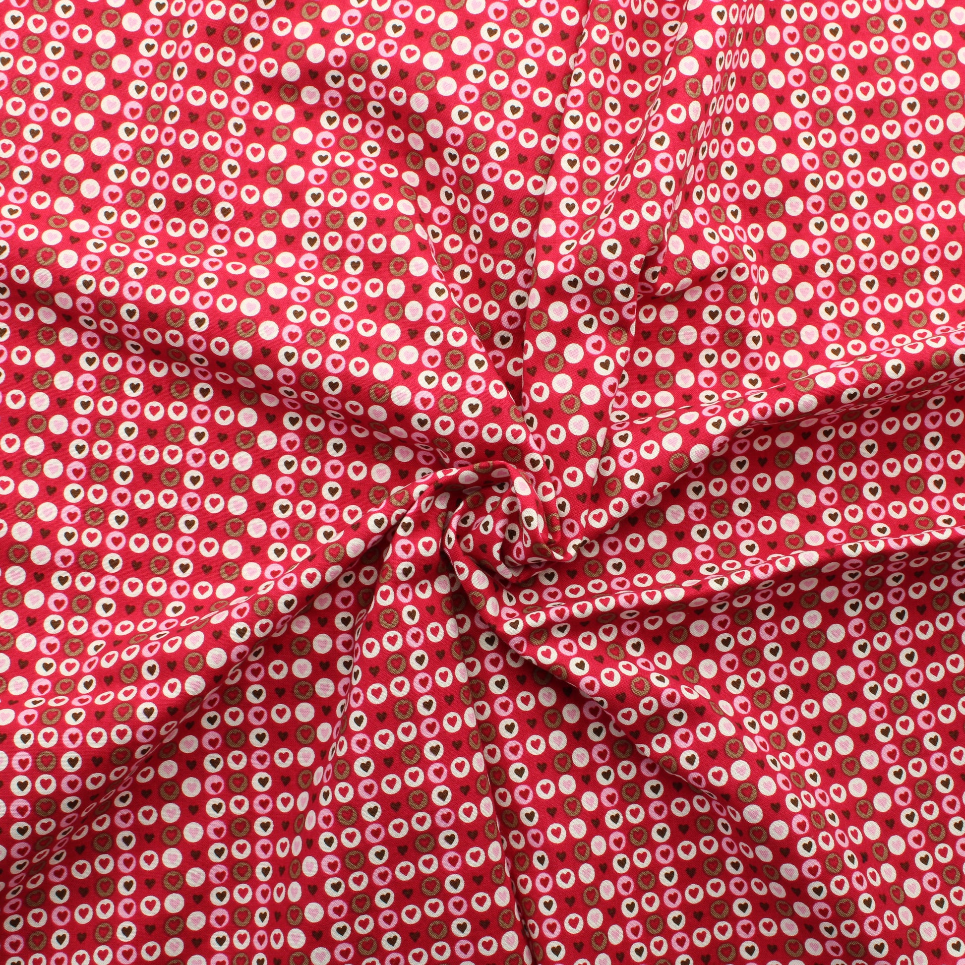 Tummanpinkki Sydänkuviollinen Puuvilla - Pala