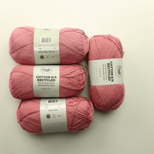Create with Adlibris Cotton 8/4 Recycled - A085 Lankapussi (400g)