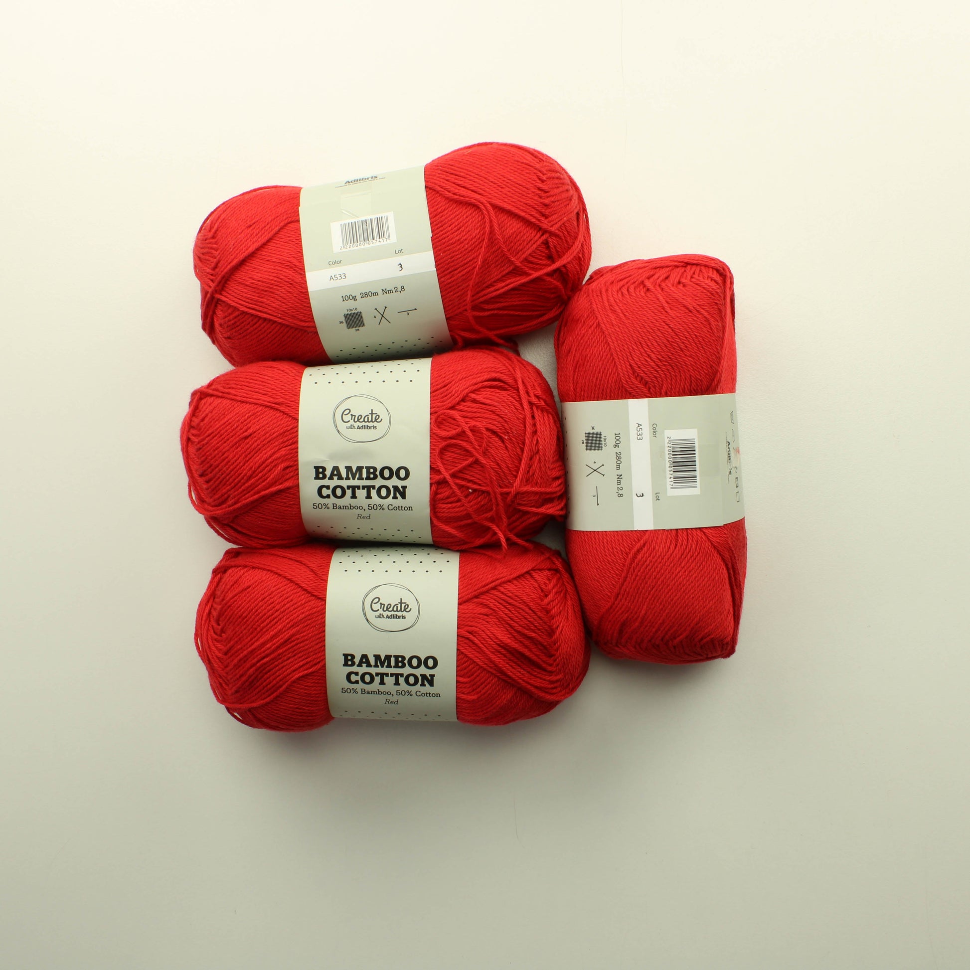 Create with Adlibris Bamboo Cotton - A533 Lankapussi 552 (400g)
