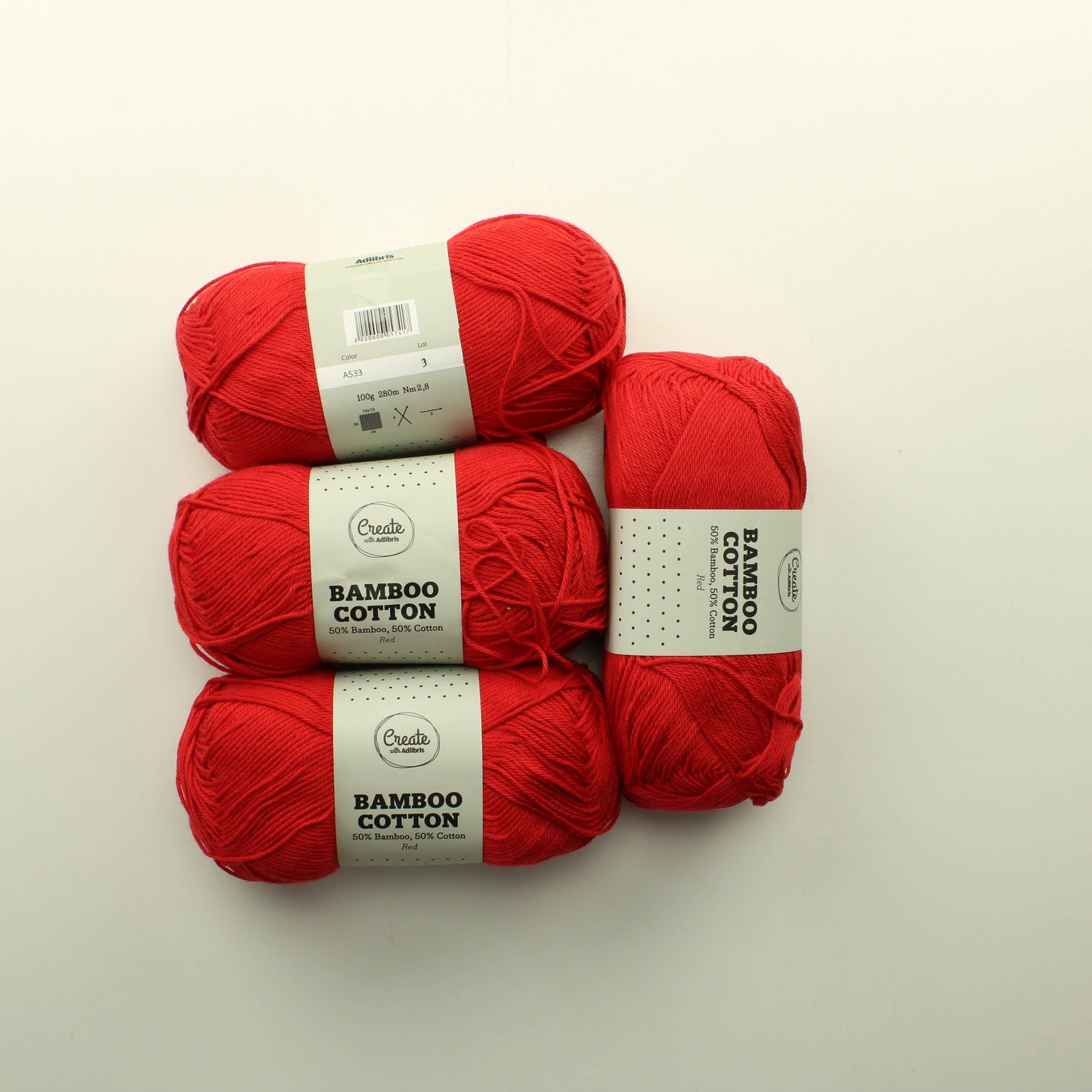 Create with Adlibris Bamboo Cotton - A533 Lankapussi 552 (400g)