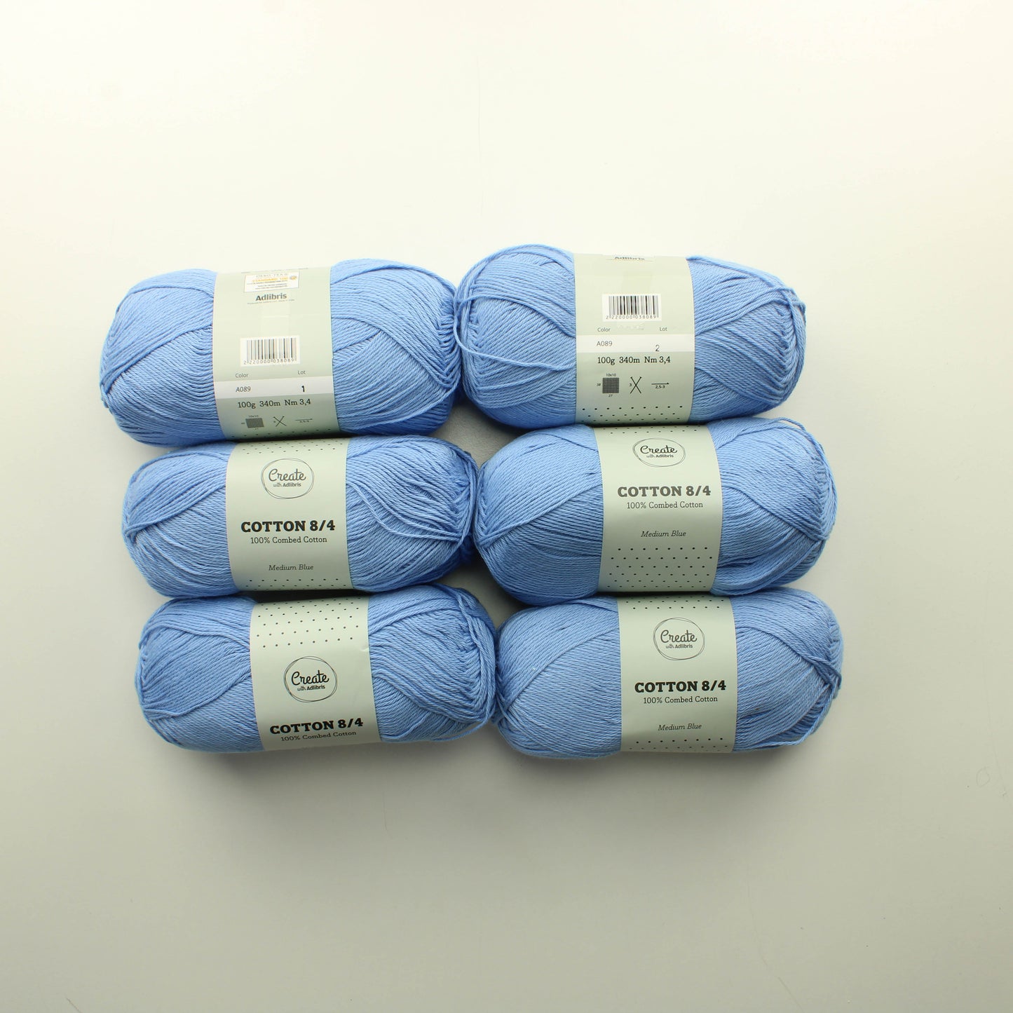 Adlibris Cotton 8/4 - A089 Lankapussi (600g)