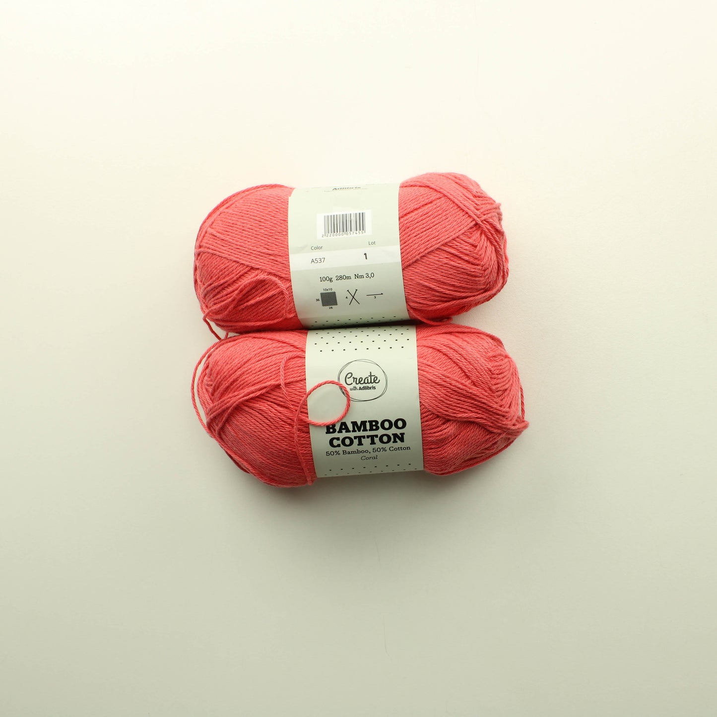 Create with Adlibris Bamboo Cotton - A537 Lankapussi 30 (200g)