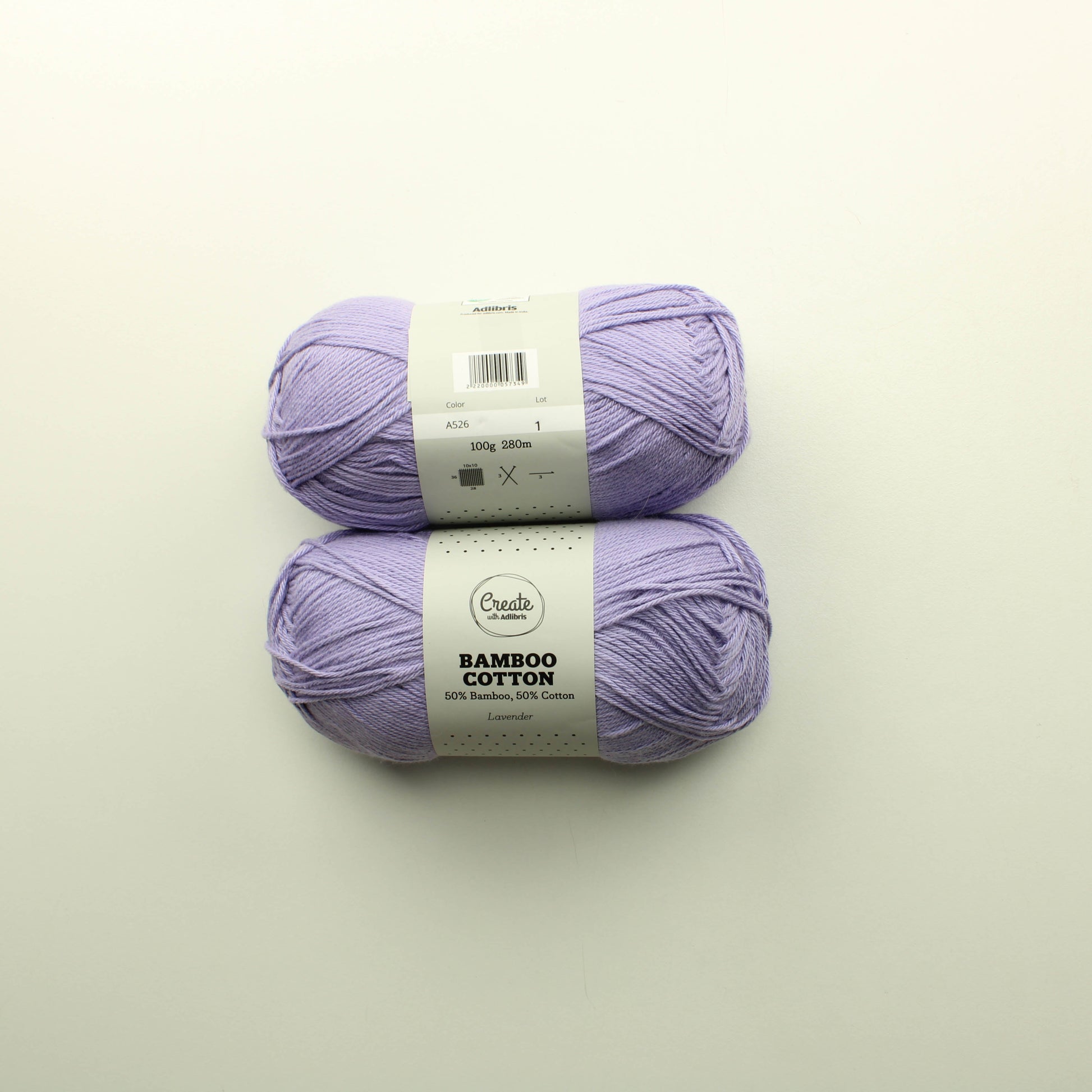 Create with Adlibris Bamboo Cotton - A526 Lankapussi 13 (200g)