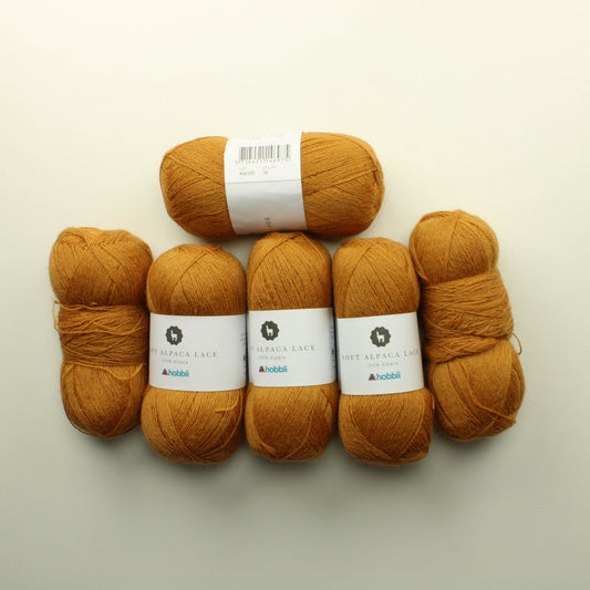 Hobbii Soft Alpaca Lace - 39 Lankapussi 609 (300g, osa langasta käytetty huomioitu hinnassa)