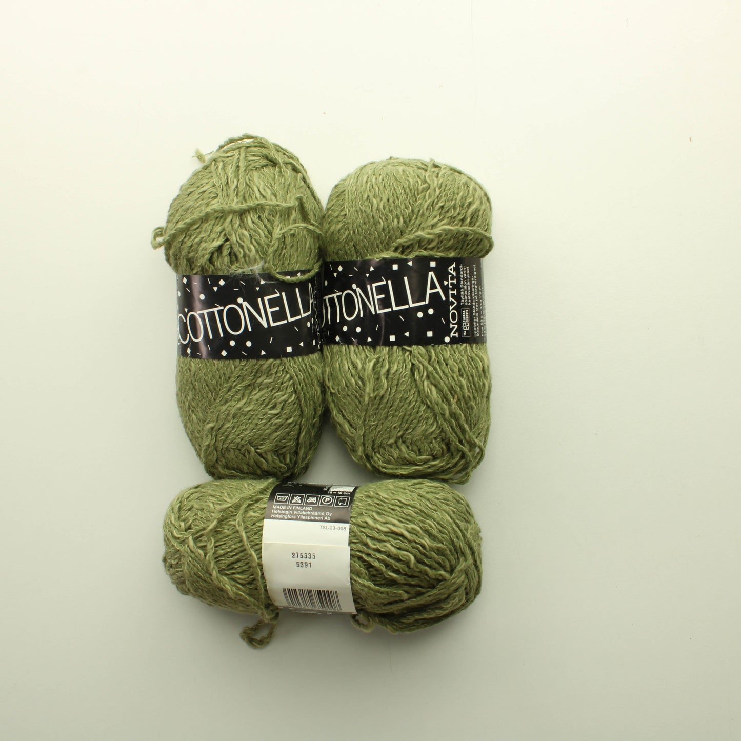 Novita Cottonella - Sammalen vihreä Lankapussi 464 (150g)