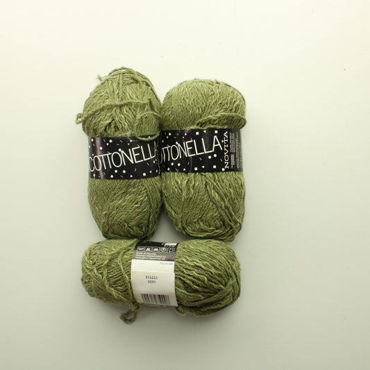 Novita Cottonella - Sammalen vihreä Lankapussi 464 (150g)