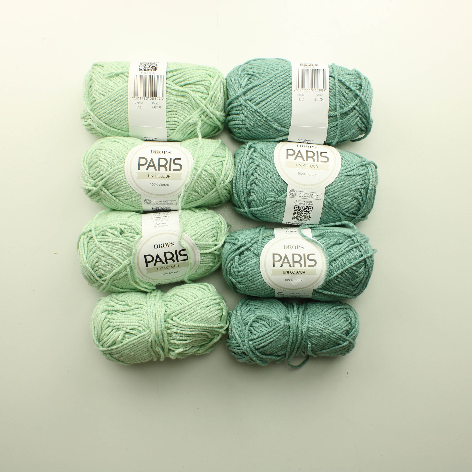 Drops Paris Uni color - 21 ja 62 Lankapussi 876 (370g)