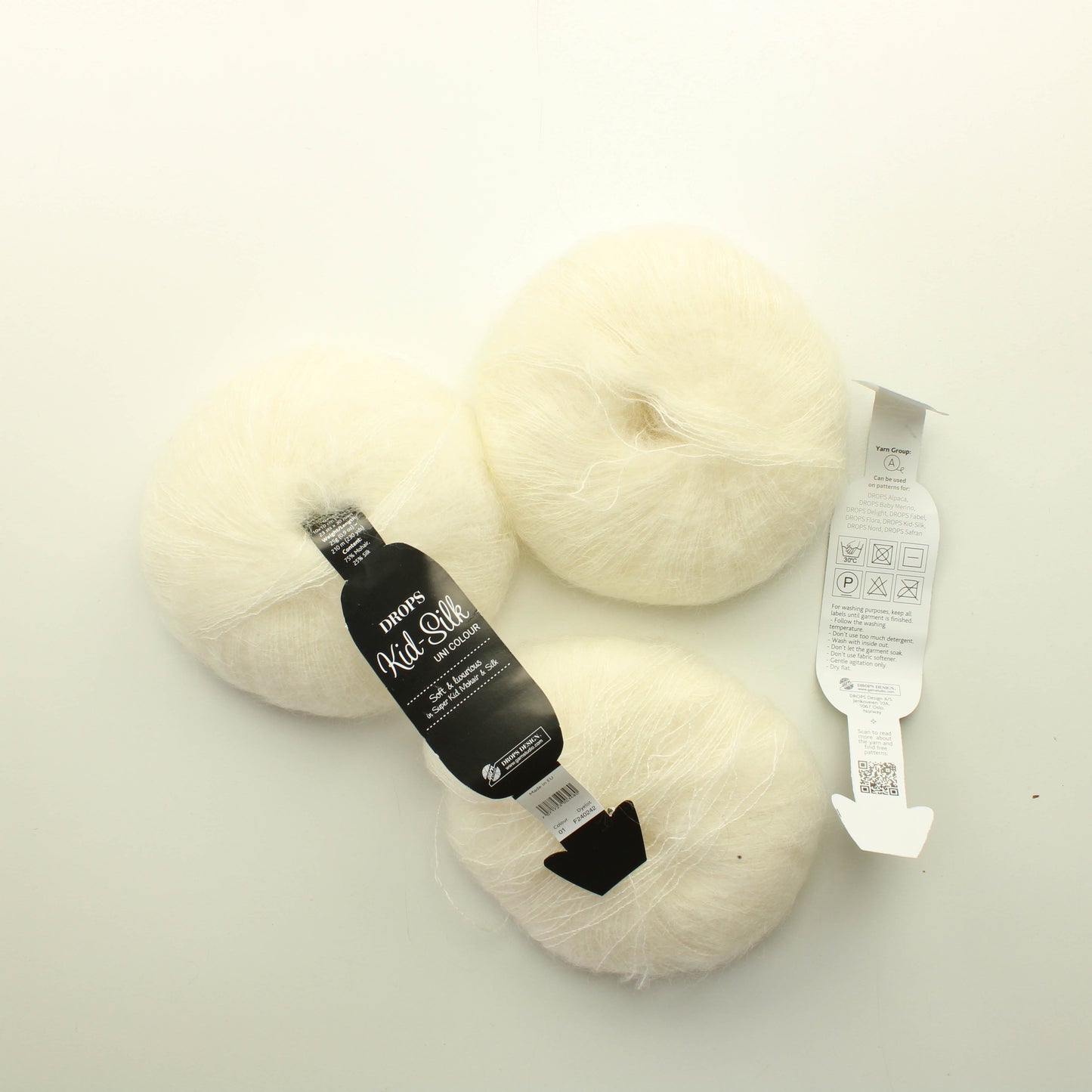 Drops Kid Silk - 01 Lankapussi 640 (n. 70g)