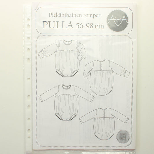 Ainoa Pulla pitkähihainen romper, 56-98 cm