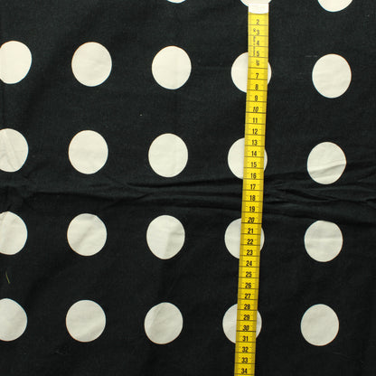 Mustavalkoinen Pallo Paksuhko Puuvilla - Pala