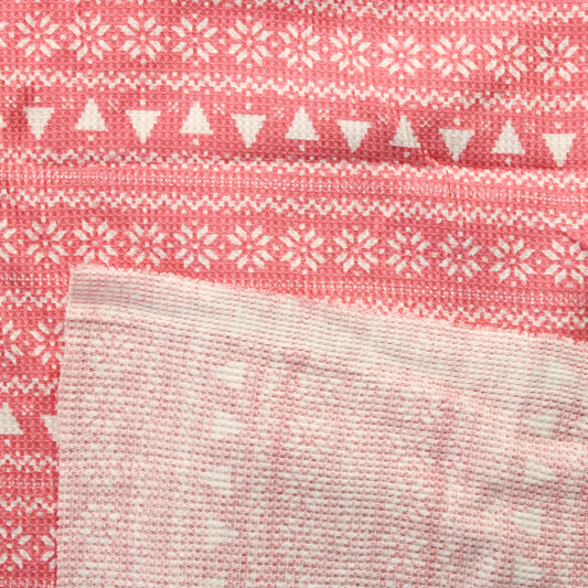 Punvalkoinen Kuviollinen Vohvelineulos - Pala