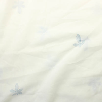 Valkoinen harmaita lehtiä Verhokangas - Pala