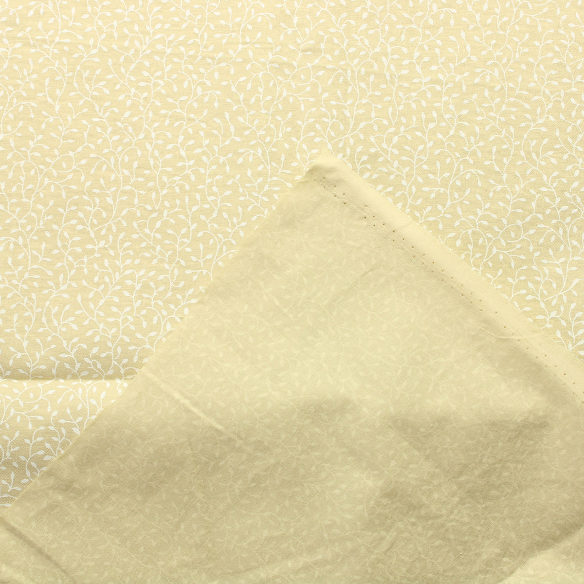 Beige Köynnöskuvioinen Puuvilla - Pala
