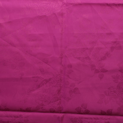 Magenta ruusukuvioinen satiinimainen Vaatetuskangas - Pala