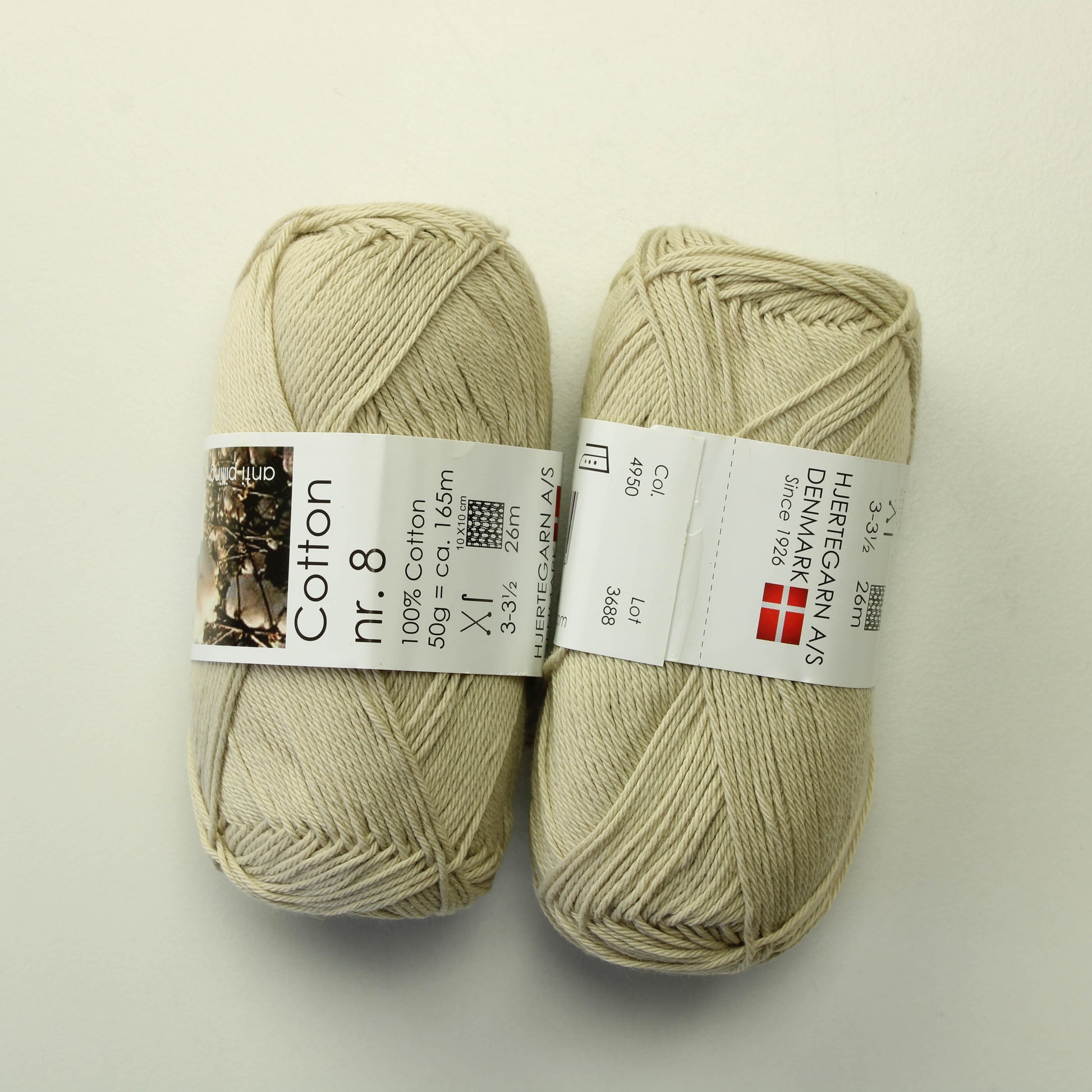 Hjertegarn Cotton nr. 8 - 4950 Lankapussi 576 (100g)