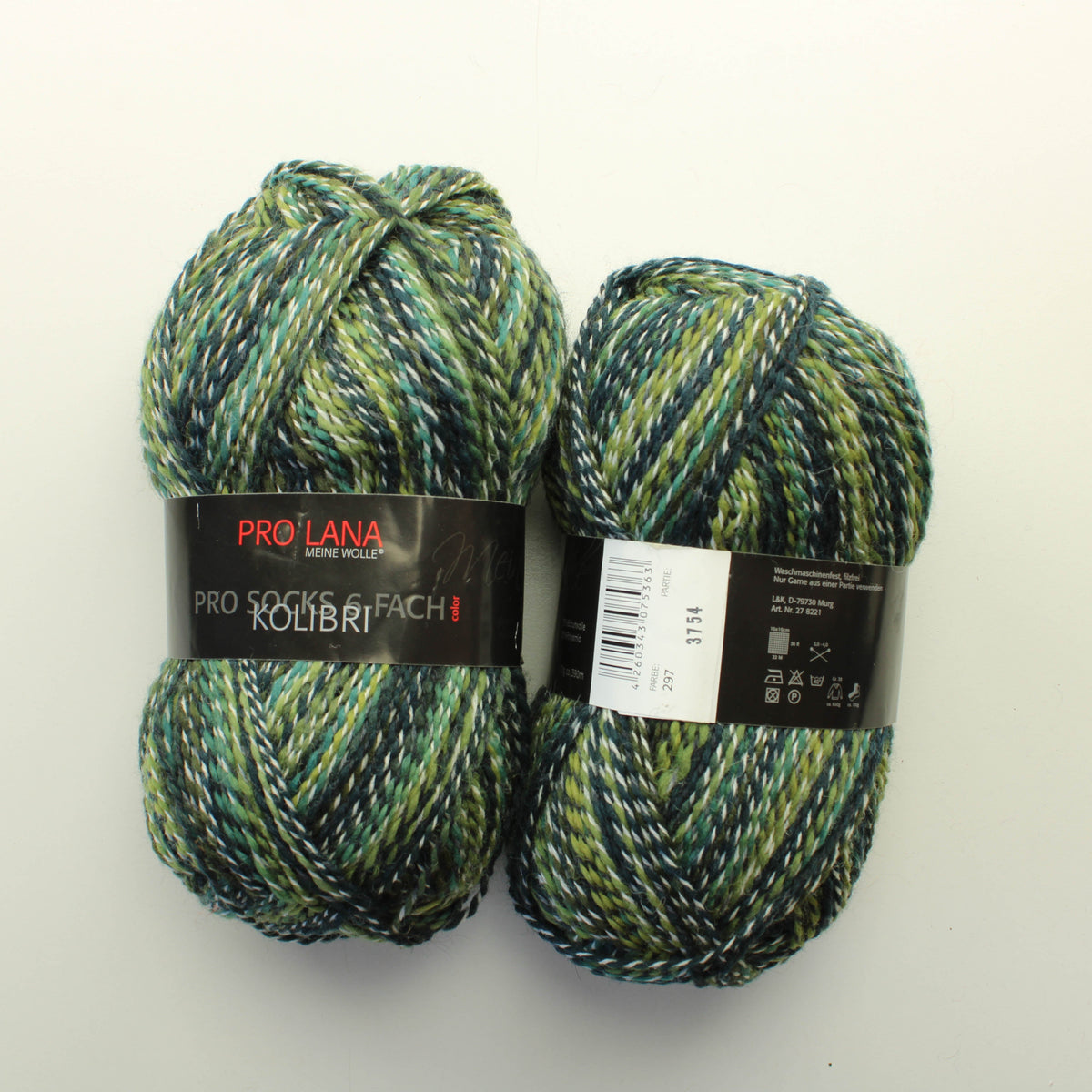 Pro Lana Pro Socks 6-Fach Kolibri - 297 Lankapussi 609 (300g