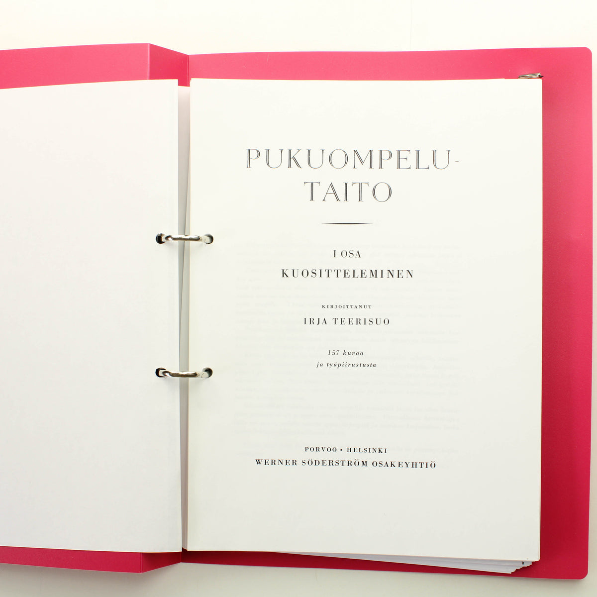 Irja Teerisuo: Pukuompelutaito I OSA: Kuositteleminen (kopio)