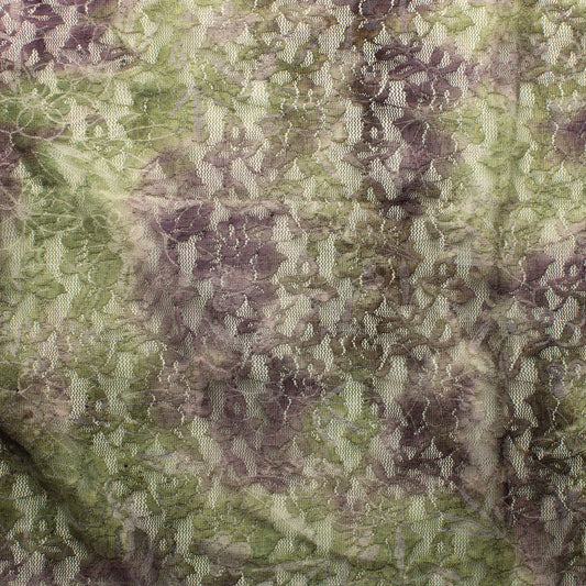 Vihreä-violetti Pitsikangas - Pala