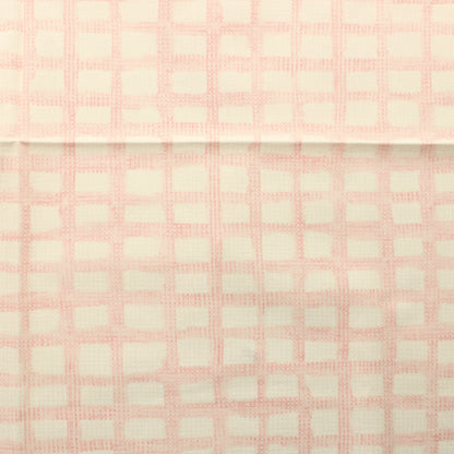 Designer Quild Vaalenapuna-valkoinen Ruudullinen Paksuhko Puuvilla - Pala