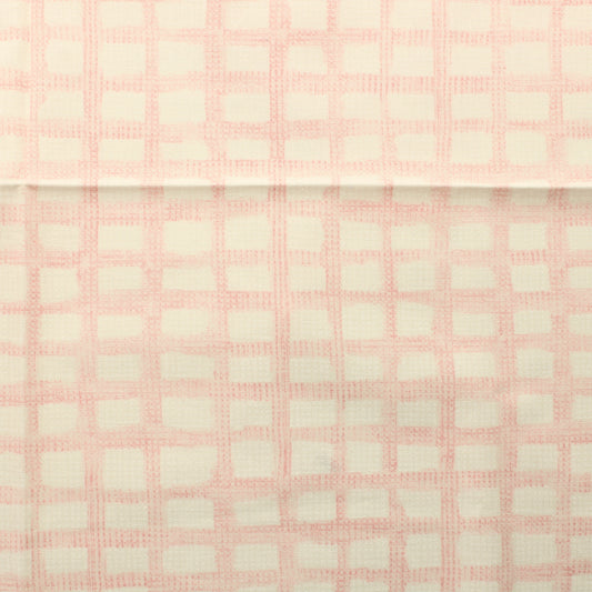 Designer Quild Vaalenapuna-valkoinen Ruudullinen Paksuhko Puuvilla - Pala