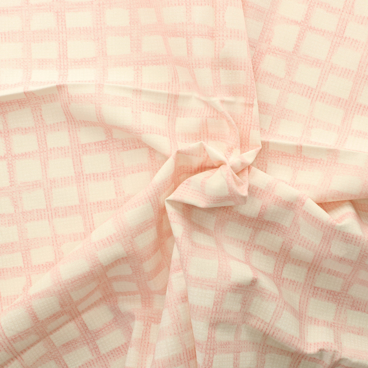 Designer Quild Vaalenapuna-valkoinen Ruudullinen Paksuhko Puuvilla - Pala