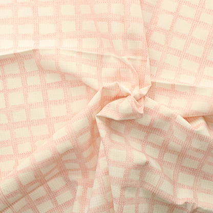 Designer Quild Vaalenapuna-valkoinen Ruudullinen Paksuhko Puuvilla - Pala
