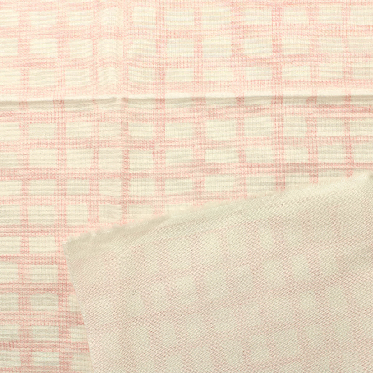 Designer Quild Vaalenapuna-valkoinen Ruudullinen Paksuhko Puuvilla - Pala