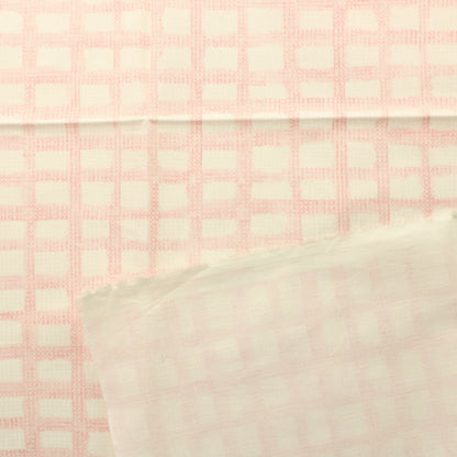 Designer Quild Vaalenapuna-valkoinen Ruudullinen Paksuhko Puuvilla - Pala