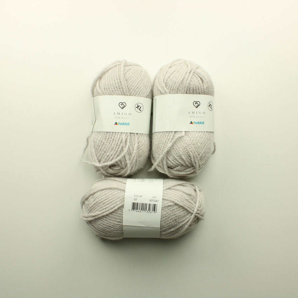 Hobbii Amigo XL - 07 Lankapussi 496 (150g)