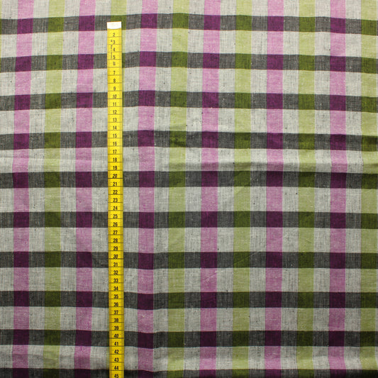 Ruudullinen Puuvillasekoite - Pala