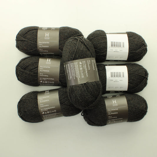 House Neulelanka Alpakka - 6119 Dark Brown Lankapussi 741 (350g)