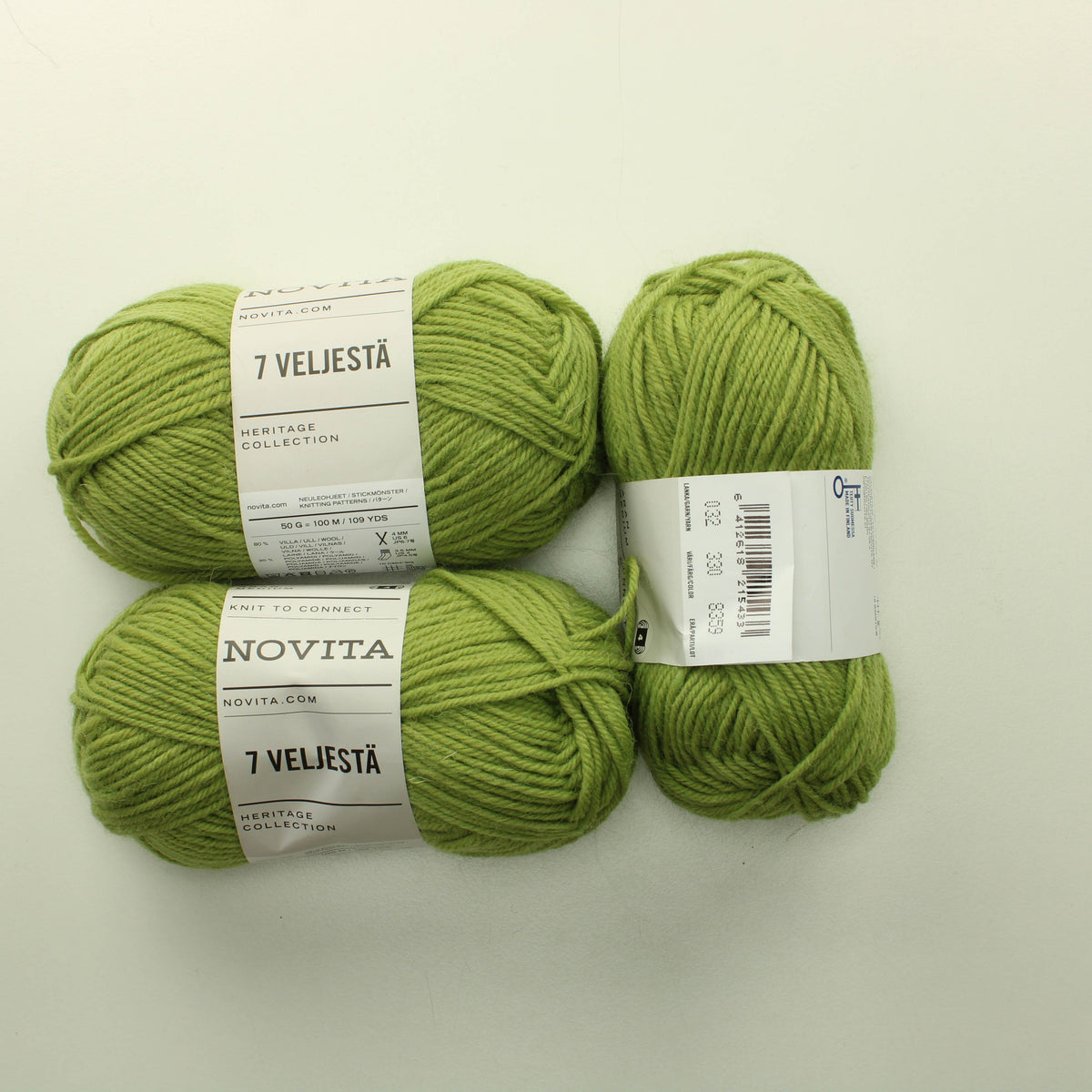 Novita 7 veljestä uusi villaisempi 50 g - 330 Lankapussi 693 (150g)