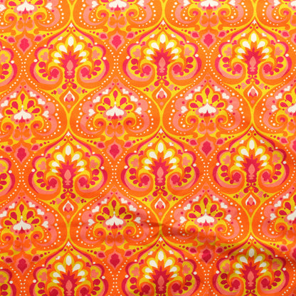 Oranssinsävyinen Paisley Trikoo - Pala