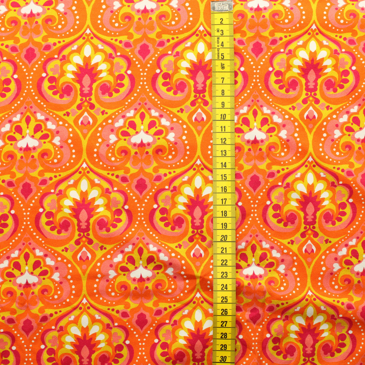 Oranssinsävyinen Paisley Trikoo - Pala