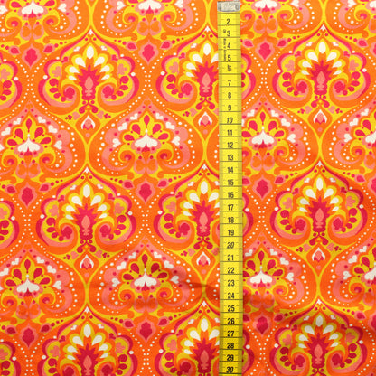 Oranssinsävyinen Paisley Trikoo - Pala