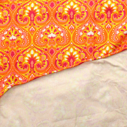 Oranssinsävyinen Paisley Trikoo - Pala