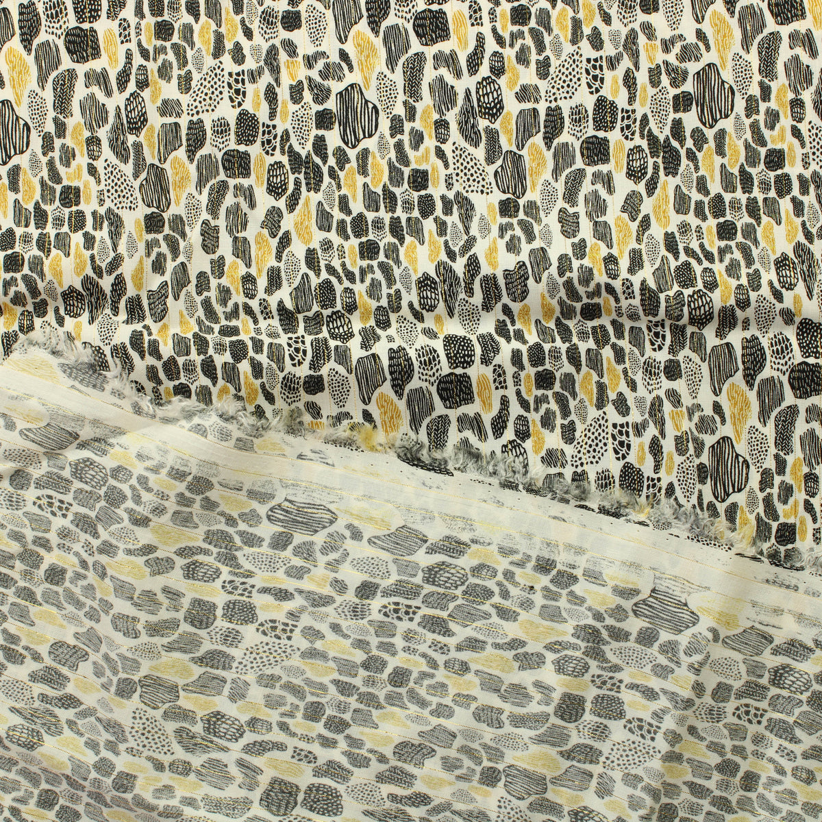 Kuviollinen Kultakoristeinen Viskoosi - Pala